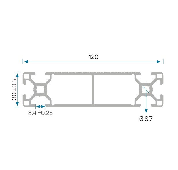 30×120 Sigma Profil — 11426 ölçülü kesit çizimi