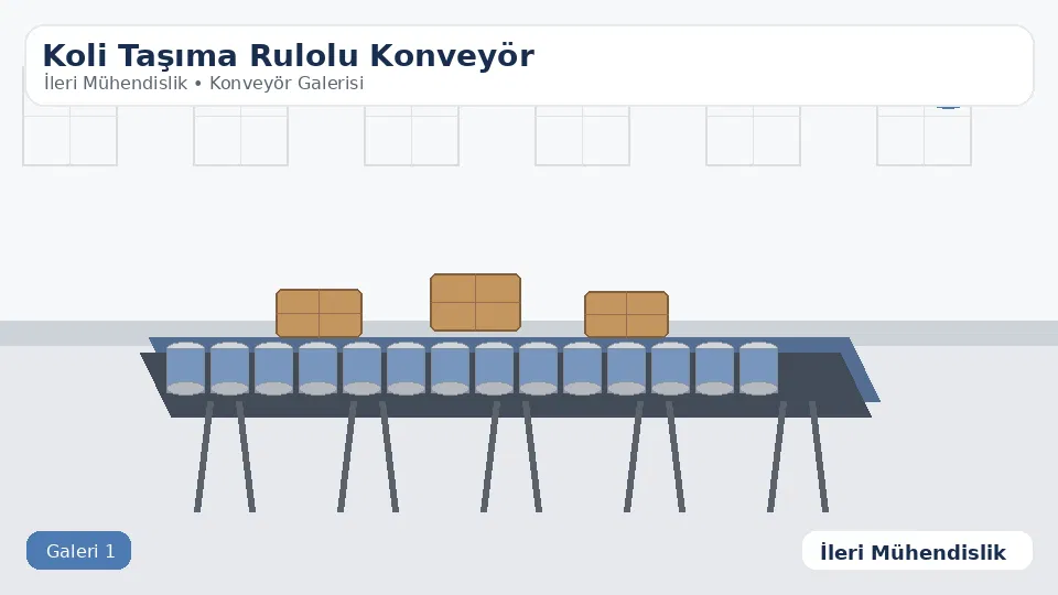koli taşıma rulolu konveyör - İleri Mühendislik - 1