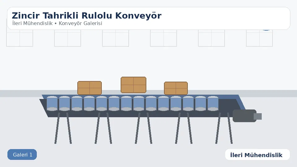 zincir tahrikli rulolu konveyör - İleri Mühendislik - 1