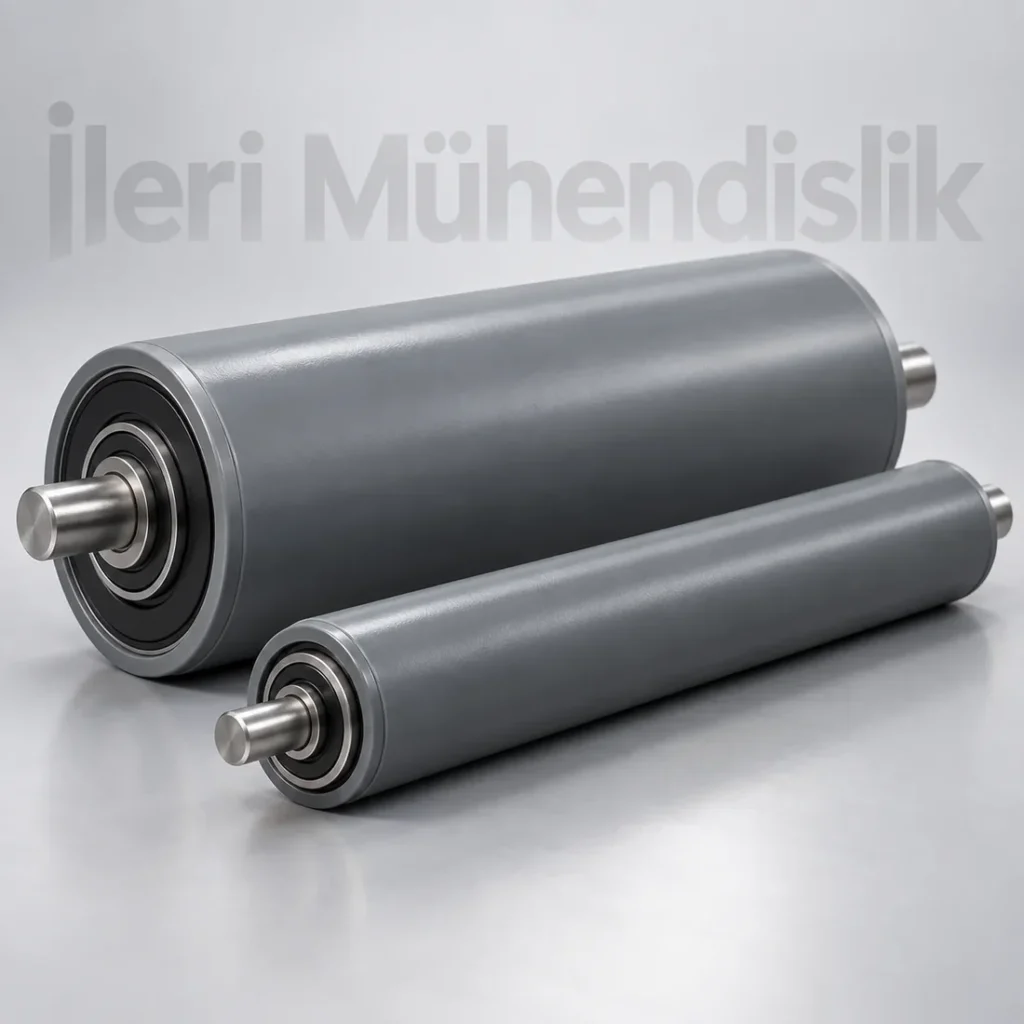 Kauçuk Kaplı Konveyör Rulosu — 1. görsel — Ürün gövdesi ve uygulama örneği
