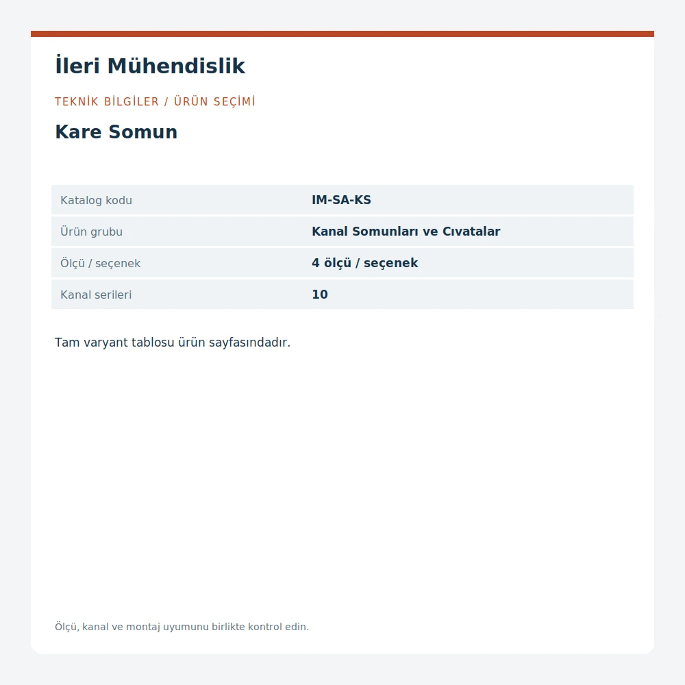 Kare Somun · İleri Mühendislik