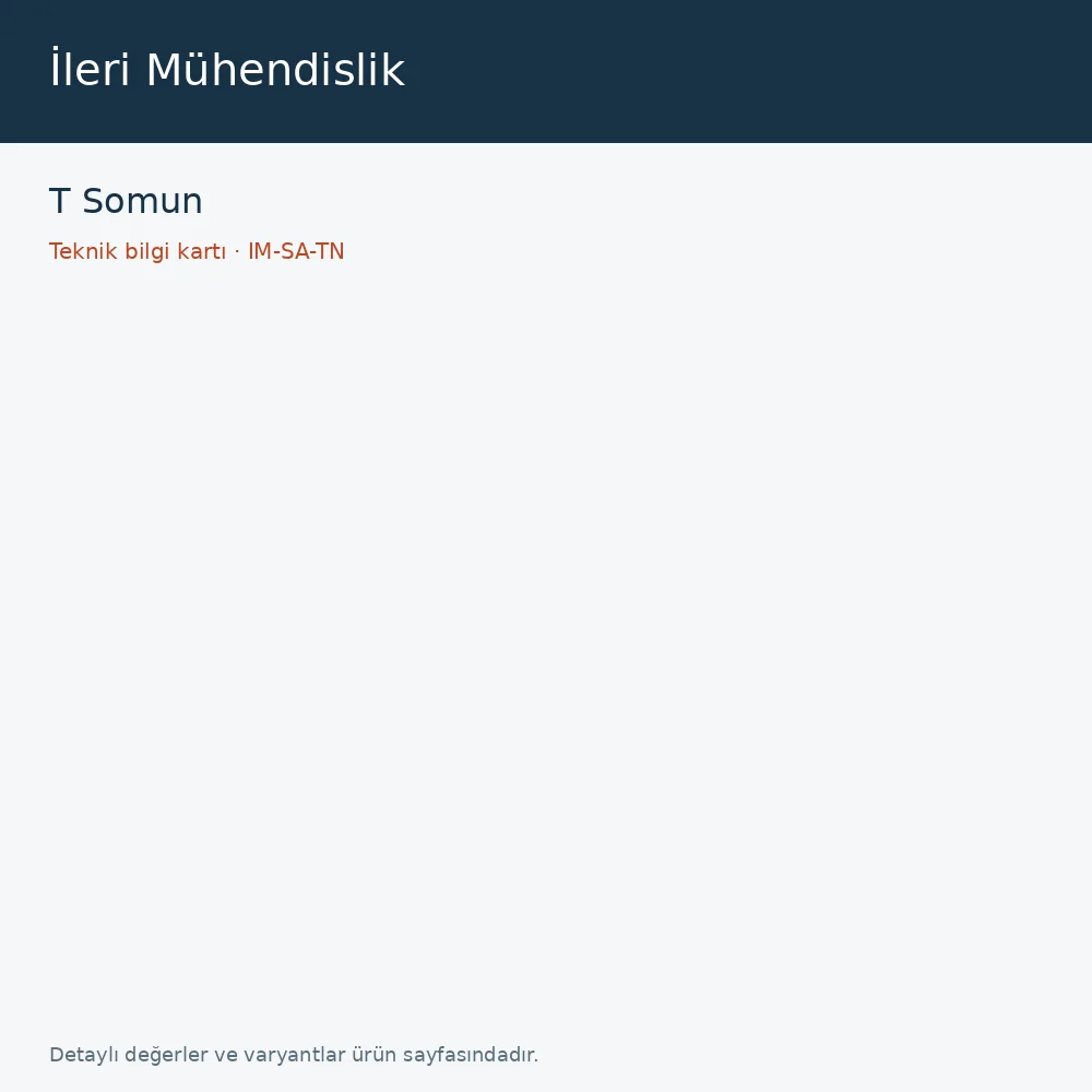 T Somun · İleri Mühendislik